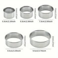 thumbnail image 3 of Nmkwnr 5 Pack Circle Cookie Cutter Stainless Steel Baking Ring Round Cookie Cutter Ring Mold for Kitchen, 3 of 6
