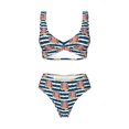 thumbnail image 4 of Daiia Popcorn Women's Bikini Set Two Piece Swimsuit High Waisted Bikini Adjustable Straps Bikini Perfect for Beach, Pool, and Summer Vacation-Large, 4 of 9