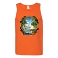 thumbnail image 2 of Wild Bobby, Enjoy Life Vintage Beach Surf Sailboat, Pop Culture, Men Graphic Tank Top, Orange, 3X-Large, 2 of 4
