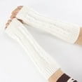 thumbnail image 3 of Kukuzhu Arm Warmers Y2K Grunge Rib Knit Arm Warmers Preppy Crochet Arm Sleeves Fingerless Gloves Emo Accessories, 3 of 6