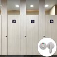 thumbnail image 1 of ELAYARD Public Toilet Partition Lock with Occupied Sign Silver Stainless Steel 1 Set, 1 of 8