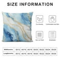 thumbnail image 6 of Heduofu Blue Marble with Marbling Texture Throw Pillow Covers Set of 2 Pillow Cushion Cases Square Pillowcases for Sofa Bedroom Living Room Car White, 6 of 6