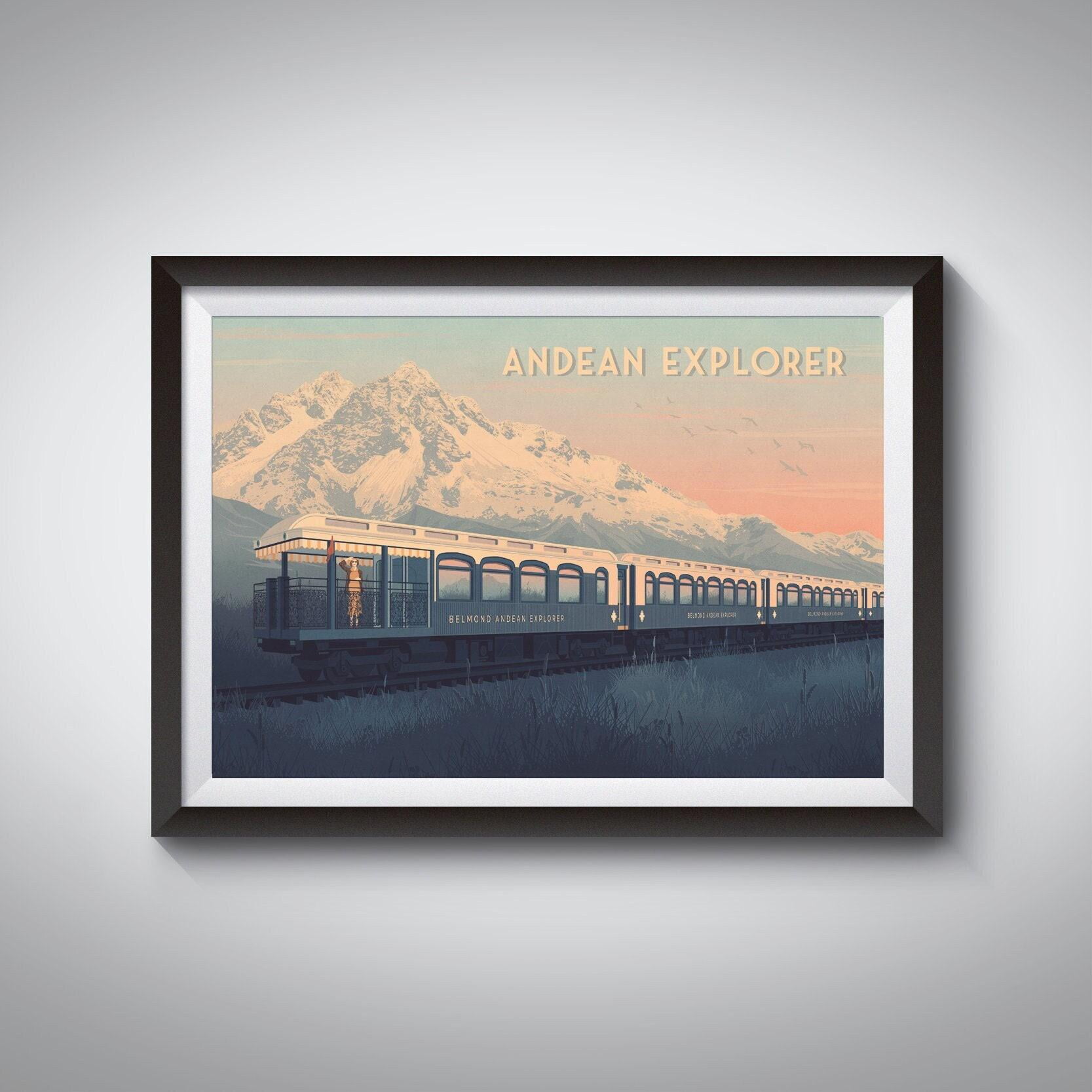 Andean Explorer Peru Travel Belmond Luxury Train Cusco Puno Lake Titicaca Orient Express South America Machu Picchu Poster , Poster Print Only