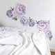 thumbnail image 5 of Calcomanías de pared con diseño exquisito de peonías moradas, decoración duradera para el hogar, peonías de acuarela para puertas, ventanas, armarios, refrigeradores, salas de estar, dormitorios y, 5 of 8