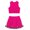 Hot Pink, variant on MSemis Kid Girls Cheerleading Dance Outfits Sleeveless Crop Top with Pleated Skirts