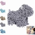 thumbnail image 1 of wonima44 Chenille Towel Ball Dog, Chenille Dog Towel, Dogs Shaped Microfiber Hand Towels, Creative Puppy Shaped Absorbent Washable Hand Drying Puff for Bathroom, Kitchen, Washstand, Home Use (Gray), 1 of 1