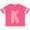 Football Pink and White, variant on Pink and White Polka Dots Letter K Boys or Girls Toddler T-Shirt