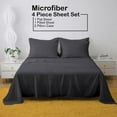 thumbnail image 5 of Dorm Twin XL Sheets 4 Pcs, 100% Brushed Microfiber Twin Extra Long Sheets to fit Upto 15" Deep Mattress - Dark Grey Solid, 5 of 5