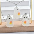 thumbnail image 4 of Dserhfy Ghost Jewelry Glow-In-The-Dark Ghost Necklace Earring Accessory Cute Resin Luminous Ghost Charm for Halloween, 4 of 8