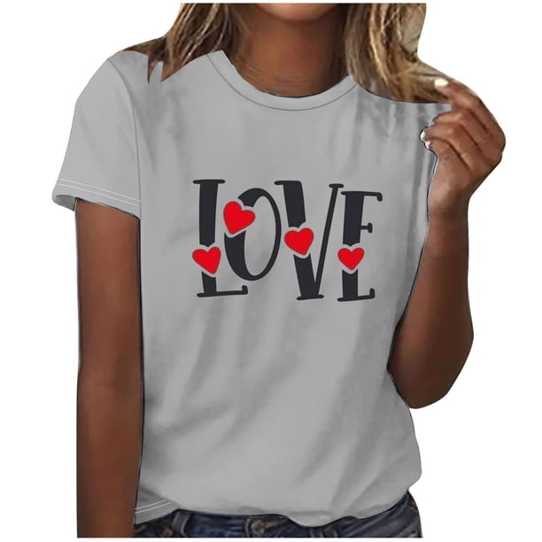 Tops Cortos para Mujeres Casual de Moda Impreso Cuello Redondo, Camiseta de Manga Corta para el Uso Diario, Fiesta Y Cómodo