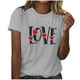 thumbnail image 1 of Tops Cortos para Mujeres Casual de Moda Impreso Cuello Redondo, Camiseta de Manga Corta para el Uso Diario, Fiesta Y Cómodo, 1 of 4