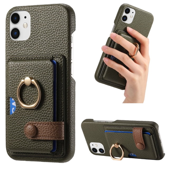 Compatible con iPhone 16 Pro Max, Funda GANGXUN con soporte magnético y tarjetero