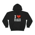 thumbnail image 2 of I Love Black Women Unisex Hoodie S-5XL Black is Beautiful Black Pride Proud, 2 of 5