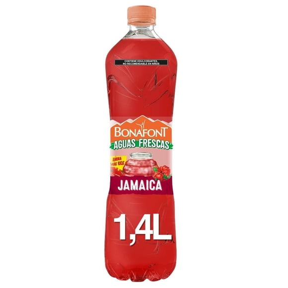 Agua saborizada Bonafont Aguas Frescas jamaica 1.4 l