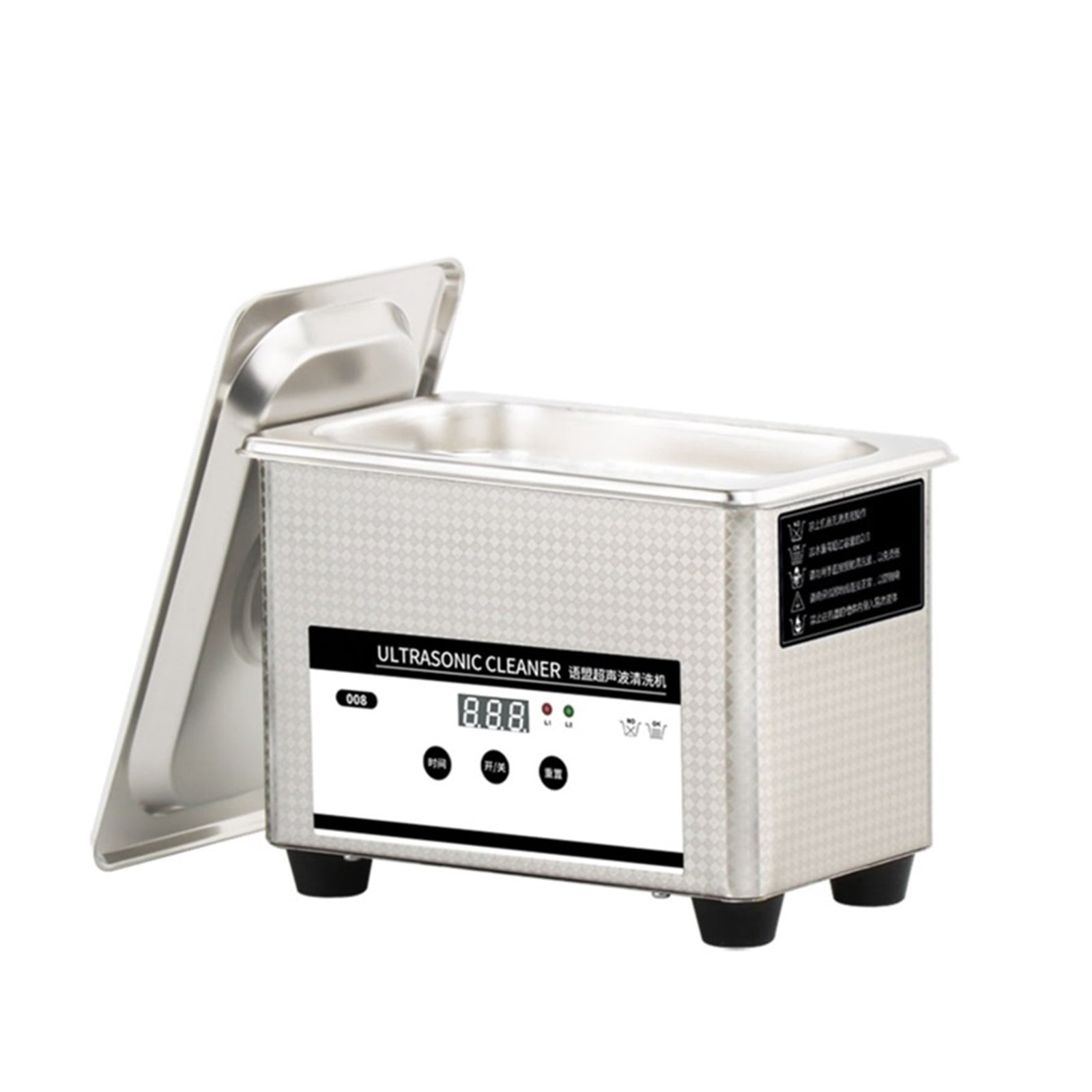 50W 0.8L Ultrasonic Cleaner Stainless Steel Washing Bath Machine Glasses Jewelry Watch Mini Ultrasound Wave Cleaning Tank