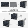 thumbnail image 7 of Collapsible Oxford Fabric Storage Cubes with Handles, Large Mid Foldable Oxford Cloth Bins Set of 2/6, Closet Organizers for Shelves Clothes Home Kitchen Toy - Black Gold Embossed, 7 of 7