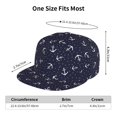 thumbnail image 4 of Kdxio Anchor Print Snapback Hat for Men Women,Adjustable Baseball Cap, 4 of 7