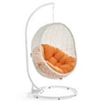 thumbnail image 2 of Modway Hide Outdoor Patio Swing Chair With Stand in White Orange, 2 of 8