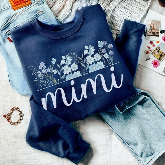 Floral Mimi Sweatshirt, Mimi Sweatshirt, Mimi Crewneck, Best Mimi Shirt, Toile De Jouy, Chinoiserie, Mother'S Day Gift, New Mom Gift, Mimi TSHIRT All Size S-5XL