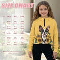 thumbnail image 7 of Xoenoiee Boston Terrier Sunflower Print Girls Zip Up Hoodie Oversized Sweatshirt Cute Trendy Zipper Pullover Tops Teen Girl Casual Mock Neck Fall Winter Sweater, 9-10 Years, 7 of 7