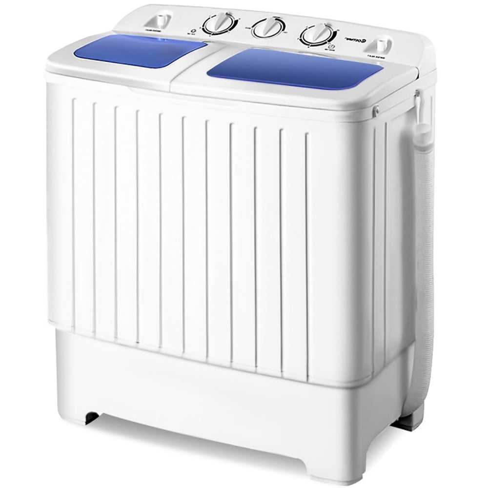 Spaco 20 lbs Compact Twin Tub Washing Machine for Home Use, Washer Spinner Portable Washing Machine