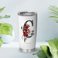 thumbnail image 6 of 20oz Custom Tumbler with Initial 'C' and Floral Details, Insulated Stainless Steel Coffee Cup, Personalized Gift for Mom, Sister, Bridesmaid, Birthday or Wedding, 6 of 6
