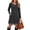 20# Black, variant on Sweater Dress for Women Gingham Long Sleeve Mini Dresses Crew Neck Color Block Knit Dresses Loose Fit Lightweight Winter Clothing
