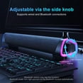 thumbnail image 3 of Salange Small Sound Bar for TV Computer, Compact Soundbar with Built-in Subwoofer, Bluetooth 5.4, HDMI/AUX/USB,16.3inch, 3 of 7
