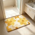 thumbnail image 4 of FURNIX Cute Sunflower Bath Mat,Yellow 23X16In Plush Non Slip Door Mat,Soft Fluffy Absorbent Polyester Mat,Machine Washable Quick Dry,Home Anti Slip Decorative Rug,Aesthetic Funny Decor Rug, 4 of 4