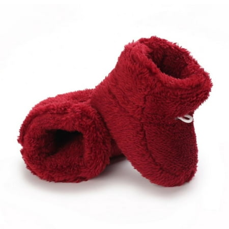 

Baby Boy Girl Snow Boots Infant Fuzzy Bowknot Soft Sole Ankle Booties Toddler Winter Warm Crib Shoes 0-18Months
