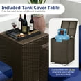 thumbnail image 4 of Gymax Set Of 7 Furniture Set w/32'' Fire Pit Table & Propane Tank Cover Outdoor Blue, 4 of 6