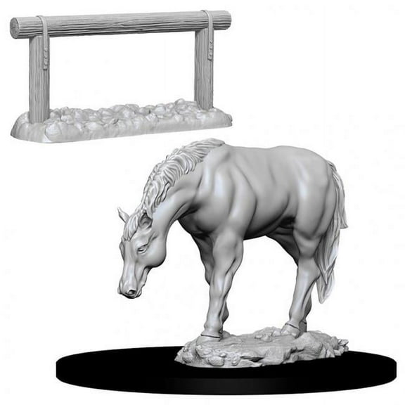 WizKids WZK73862 Deep Cuts-Horse & Hitch W10 Miniature