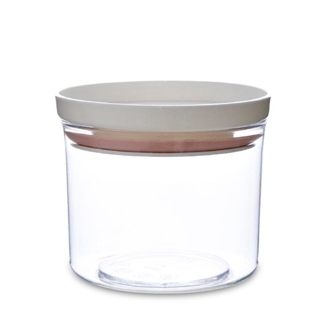 Toystoory Contenedor de alimentos para cocina, organizador de granos apilable a prueba de humedad, organizador transparente, soporte de Rosado 250ml