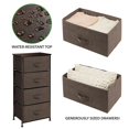 thumbnail image 4 of mDesign Tall Dresser Storage Tower Stand with 4 Fabric Drawers - Espresso Brown, 4 of 8