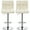 Beige, variant on Topeakmart 2pcs Adjustable Velvet Counter Bar Stools with Backrest for Dining Room, Dark Gray