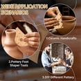 thumbnail image 5 of 8Pcs Pottery Trimming Tools Pottery Ribs Pottery Clay Foot Shaper Tools Beech Wood Pottery Profile Ribs Pottery Supplies, 5 of 5