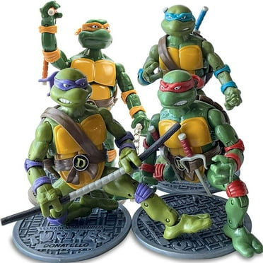 Ninja Turtles 4 PCS Set | Teenage Ninja Turtles Action Figure 1988 Nostalgic | TMNT Action Figures 4 Turtles Toy Set | Ninja Turtles Teenage Set