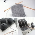 thumbnail image 6 of 2Set Carbonize Bamboo Knitting Needles Set Single Pointed Crochet Kit Smooth Crochet Arts Craft Needle Tool Saddle Brown 345~360mm 1pair/bag 18bag/set, 6 of 7