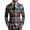 Brown, variant on Men's Blue-Brown Checkered Double-Breasted Blazer, Slim Fit Notch Lapel College Style Suit Jacket for Party Holiday Wear & Gifting