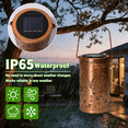 thumbnail image 3 of 2Pack Colorful Solar Lanterns IP65 Outdoor Waterproof, Mother's Day Gifts for Women Mom Grandma, LED Hummingbird Solar Lights Metal Hanging Lantern for Outside Garden Patio Yard Lawn, 3 of 15