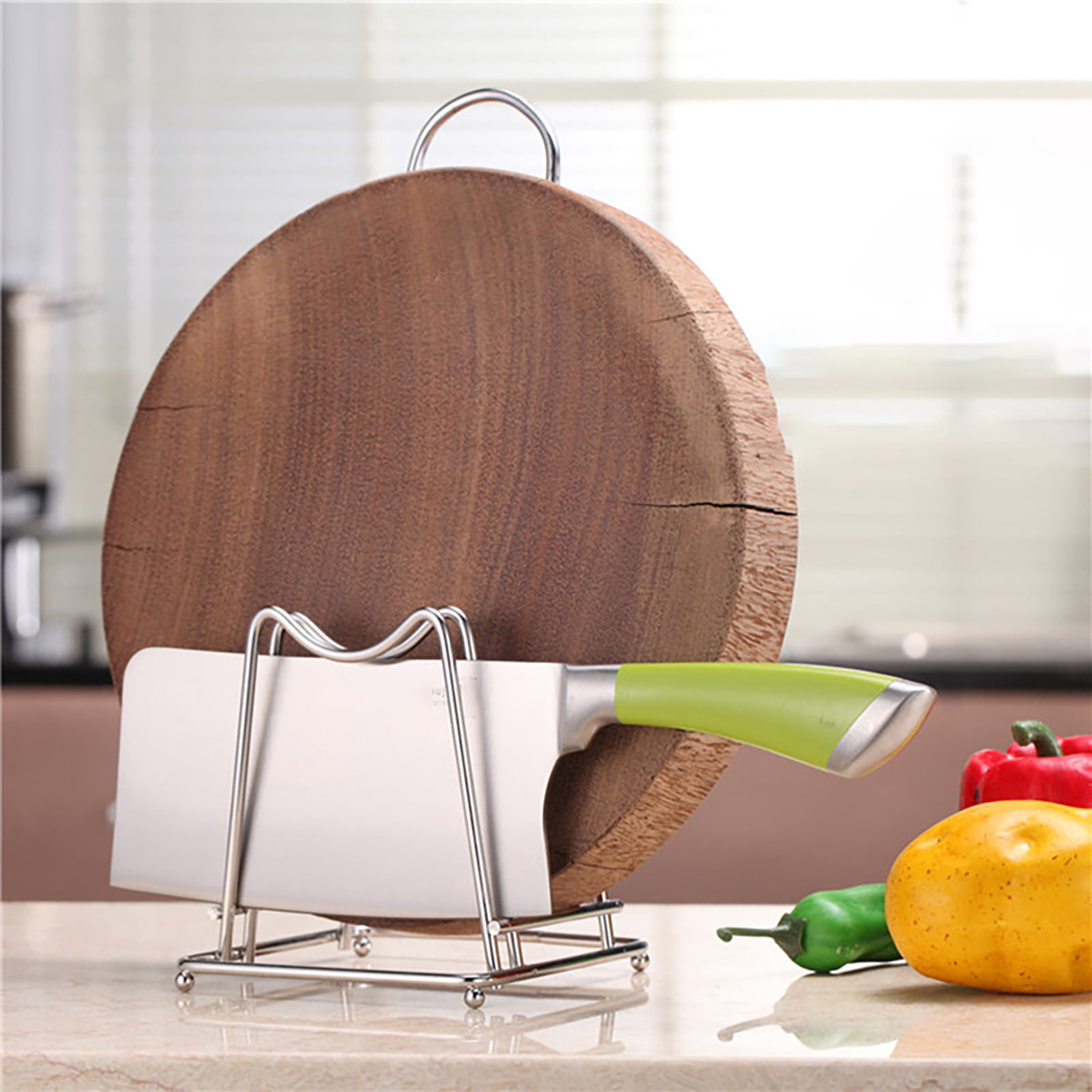 OrganizeMee Stainless Steel Chopping Cutting Metal Board Fruit Board for  KitchenDuty Safe Durable (Size 36 cm