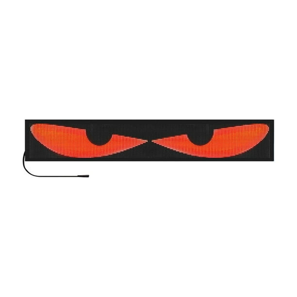 Letrero Luminoso para Coches, Ojos Led Animados para Parabrisas de Coches, Camiones, Ojos Led Programables para Parabrisas con Control Por Aplicación para Ventanas de Coches y Suv.