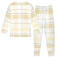 thumbnail image 2 of Yellow Blue Pattern Cotton Pajamas 2 Piece Set Sleepwear Soft and Comfortable Homewear Nightwear, 2 of 7