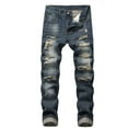 thumbnail image 3 of Men's Ripped Elasticity Skinny Wild Jeans, 3 of 8