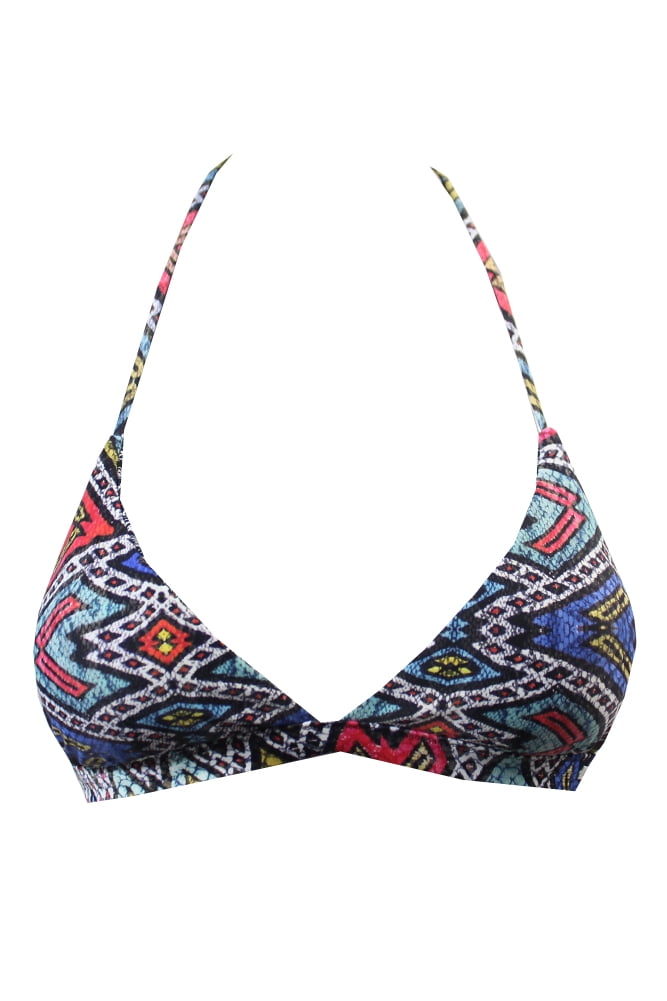 Roxy - roxy women's poetic mexic' reversible fixed triangle bikini top ...