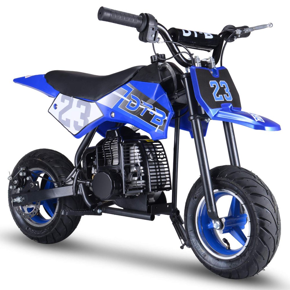 51CC 2Stroke Kids Dirt Off Road Mini Dirt Bike, Blue