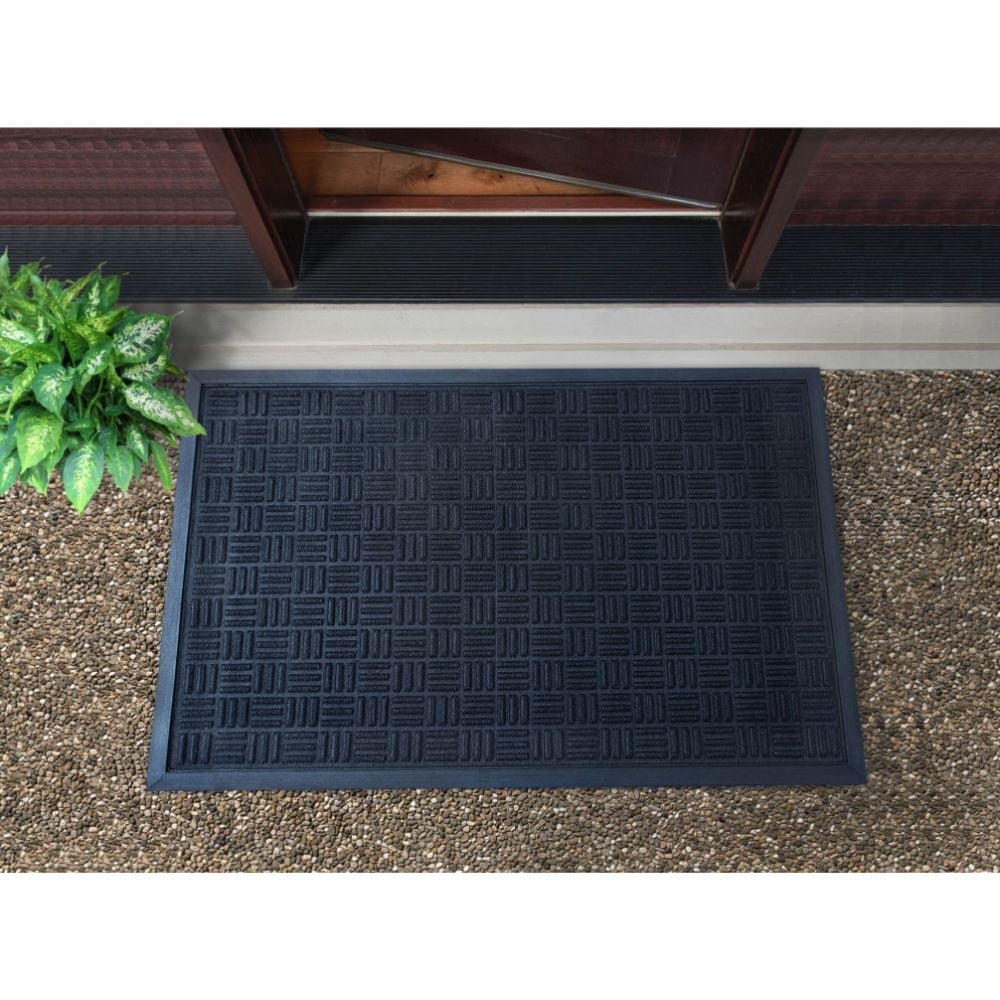RugSmith Moulded Rubber Patterned Outdoor Doormat, 24" x 36" Walmart