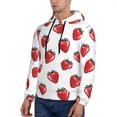 thumbnail image 3 of Sikiie Hand Drawn Strawberry Men's Hoodie, Essentials Hoodie, Sweatshirt, Pullover Hooded Sweatshirt for Men-Medium, 3 of 7