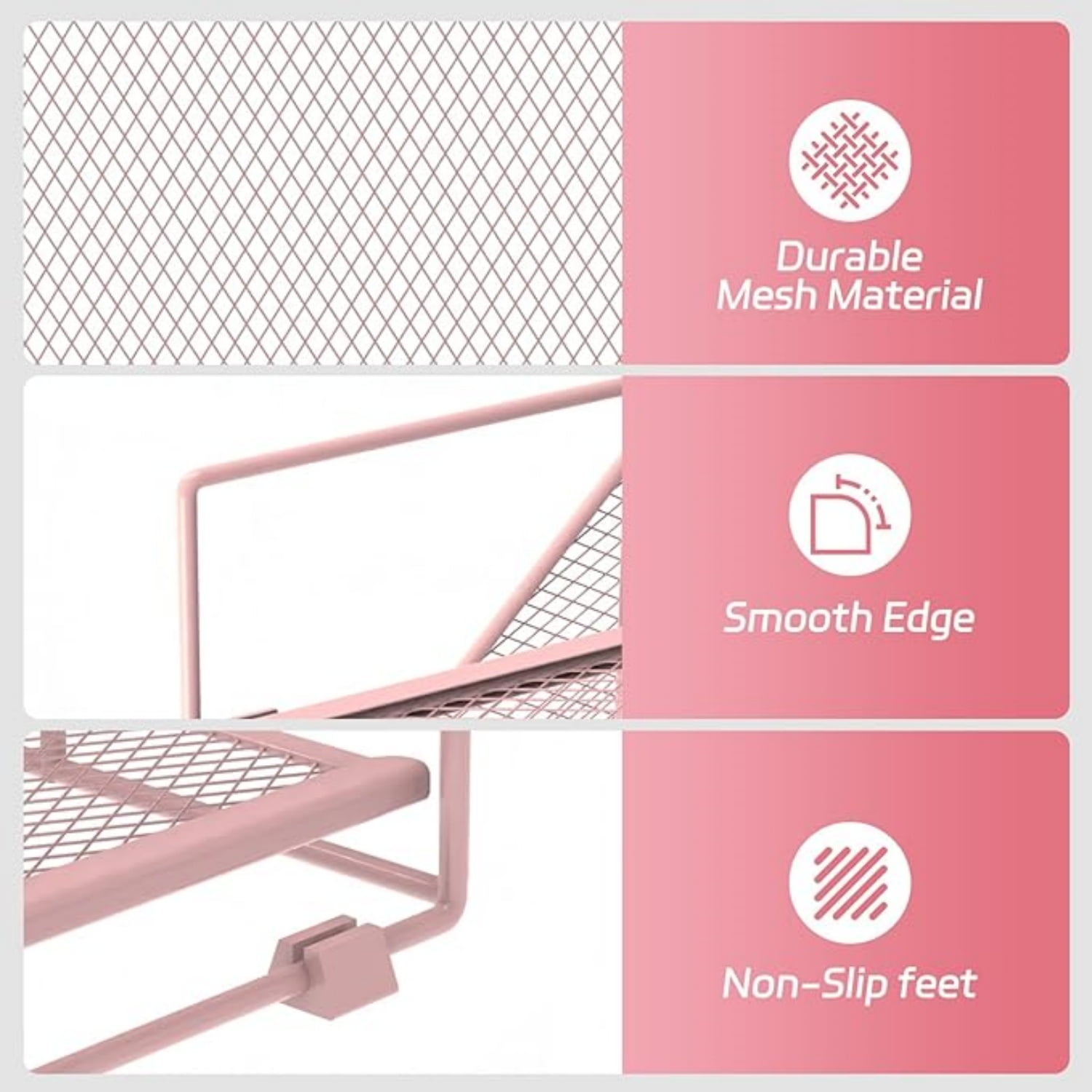 INTIGE Desk Organizer and accessories, 5-Tier Paper Organizer for Desk with Pen Holder and Magazine Holder, Paper Letter Tray for Home, Office