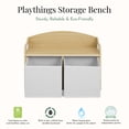 thumbnail image 3 of Evolur Playthings Storage Bench, Natural White, 3 of 7